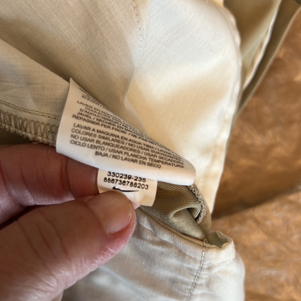 NIKE GOLF DRI-FIT HYRID 10.5 STRETCHY FIT TACKY WAISTBAND TAN GOLF SHORTS 32 - Picture 7 of 7
